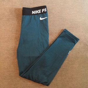 Teal Nike Pro Leggings